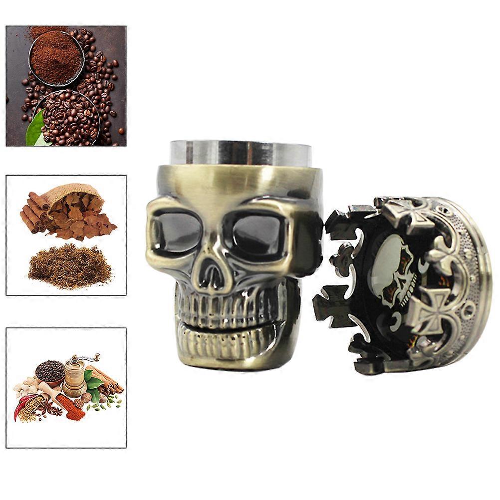 Metal Head Herb Spice Grinder Three Layers Manual Grinder