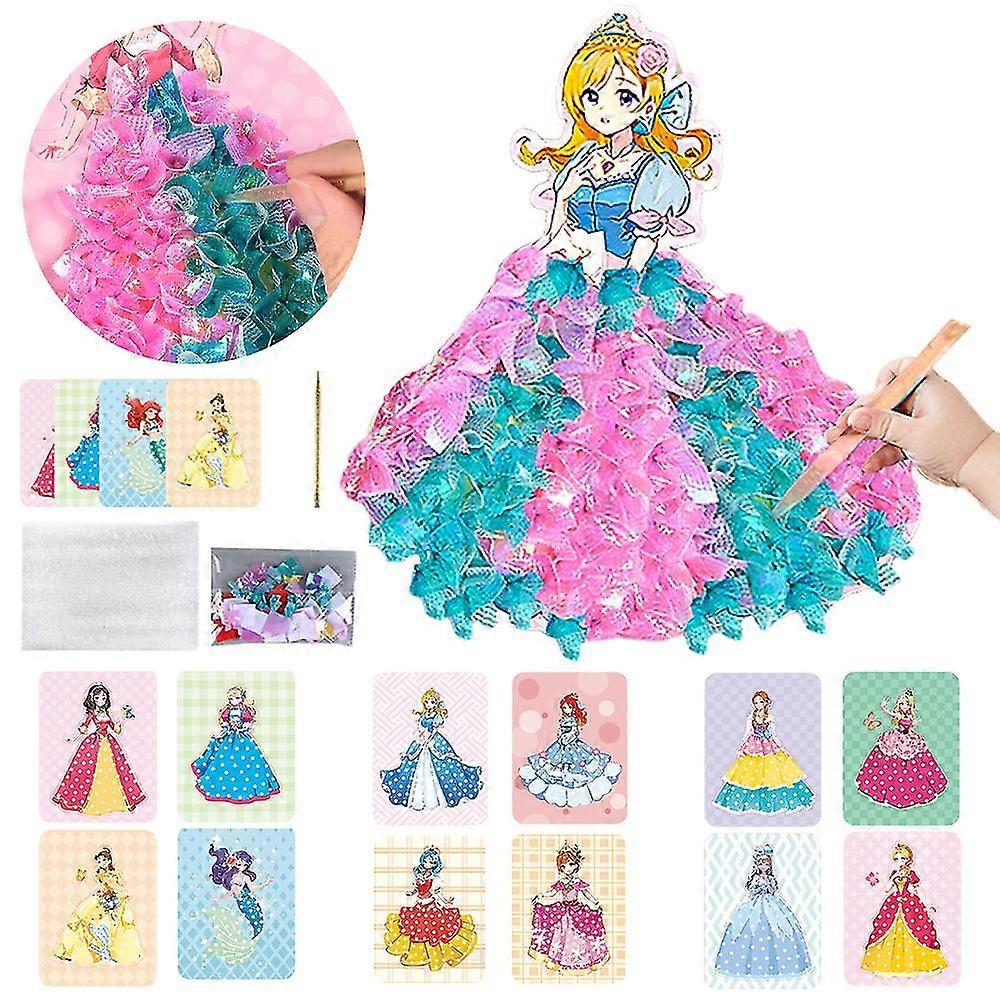 Creative Diy Poke Art Fabric Puzzle Puncture Painting Poking Drawing Boards Kits