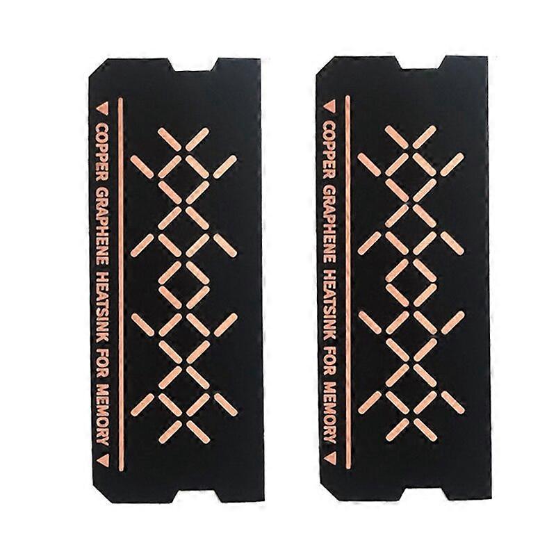2pcs Kupferfolie Design Wärmeleitpad Graphen-Laptop-RAM-Kühlkörper für DDR5 DDR4 DDR3 DDR2 Speichermodul NVME NGFF 2280 PCIe SSD