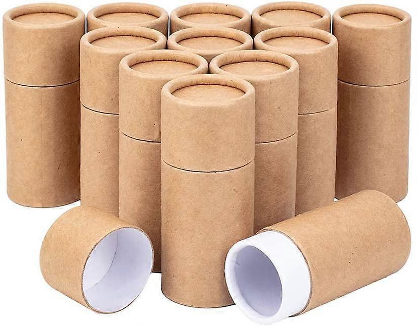 12PCS 30mlバーリーウッドクラフト板紙チューブ丸型クラフト紙容器鉛筆用ティーキャディコーヒー化粧品工芸品ギフト包装