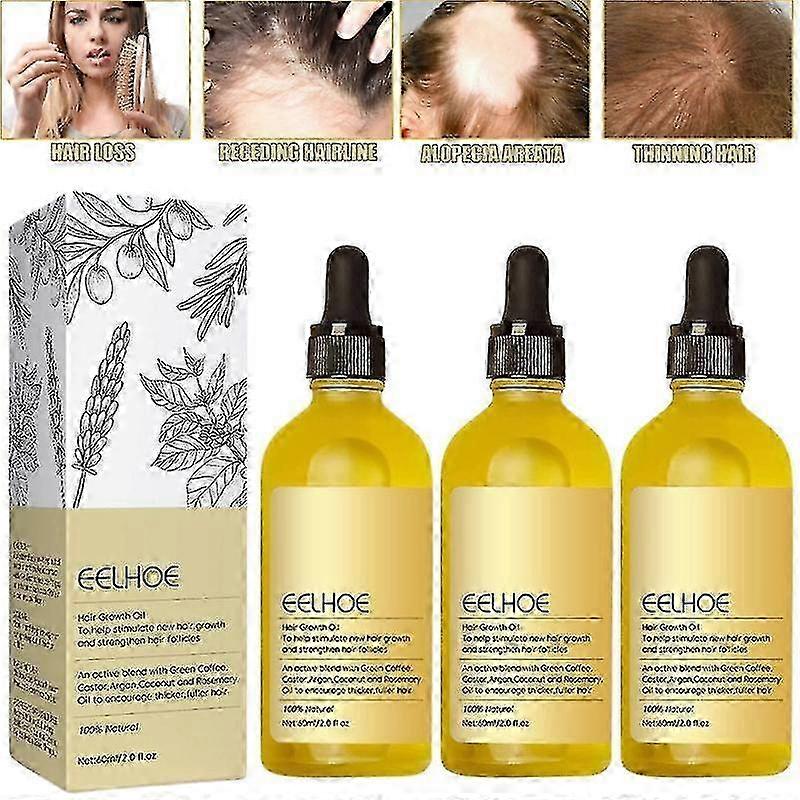 3pcs δεντρολίβανο Τριχολίβανο Ανάπτυξη Essential Oil Περιποίηση Μαλλιών Αιθέριο Έλαιο Παχιά Μαλλιά