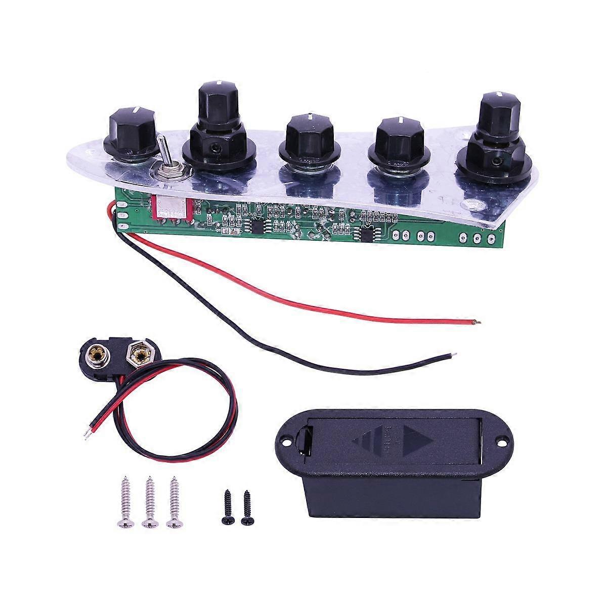 5 Jazz JB Bass Loaded Wired Control Plate for 4/5 String Parts