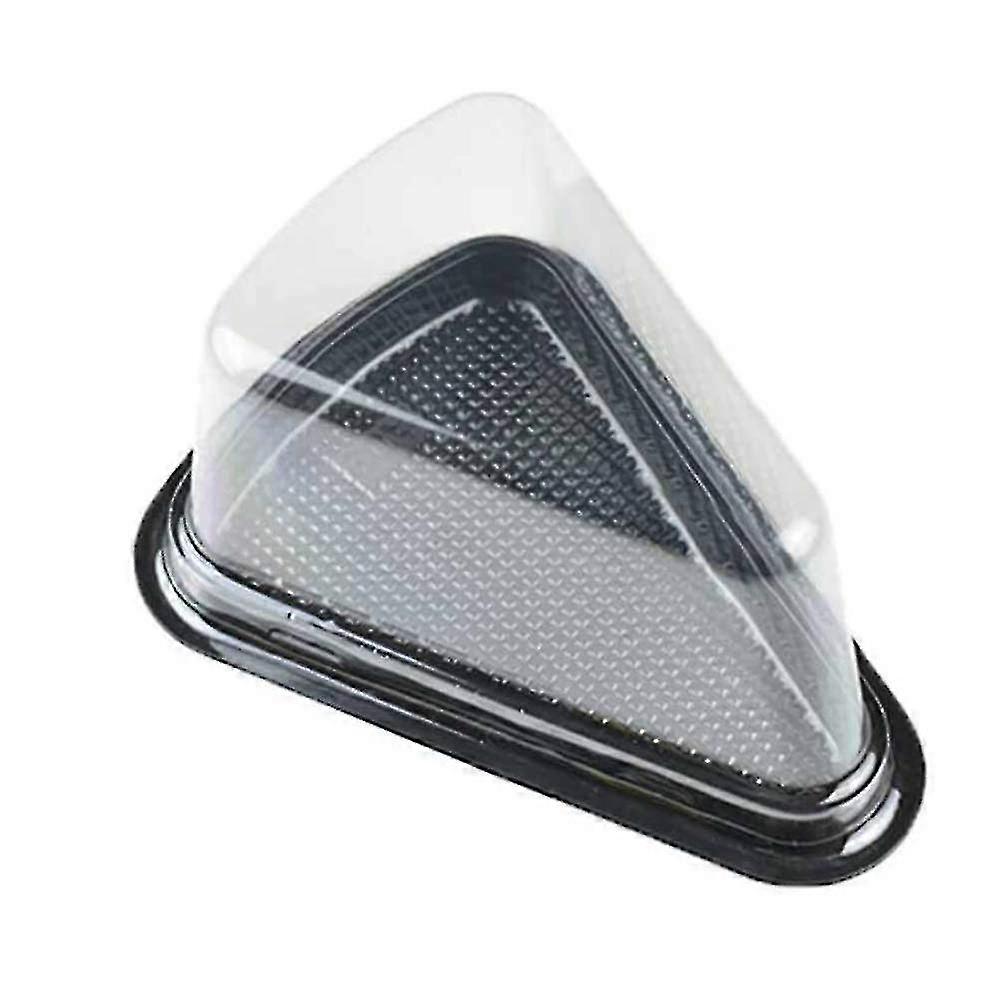 100pcs Cake Slice Container Cheesecake Cake Slice Container Holder Transparent Plastic Cakes Box