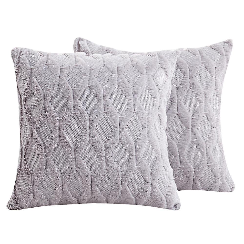 Living Room Sofa Plush Pillowcase Soft Solid Color Diamond Embroidered Velvet