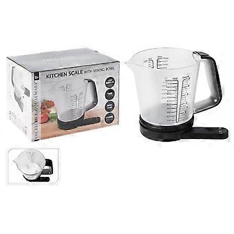 Excellent Houseware Küchenwaage mit Rührschüssel 1200 ml