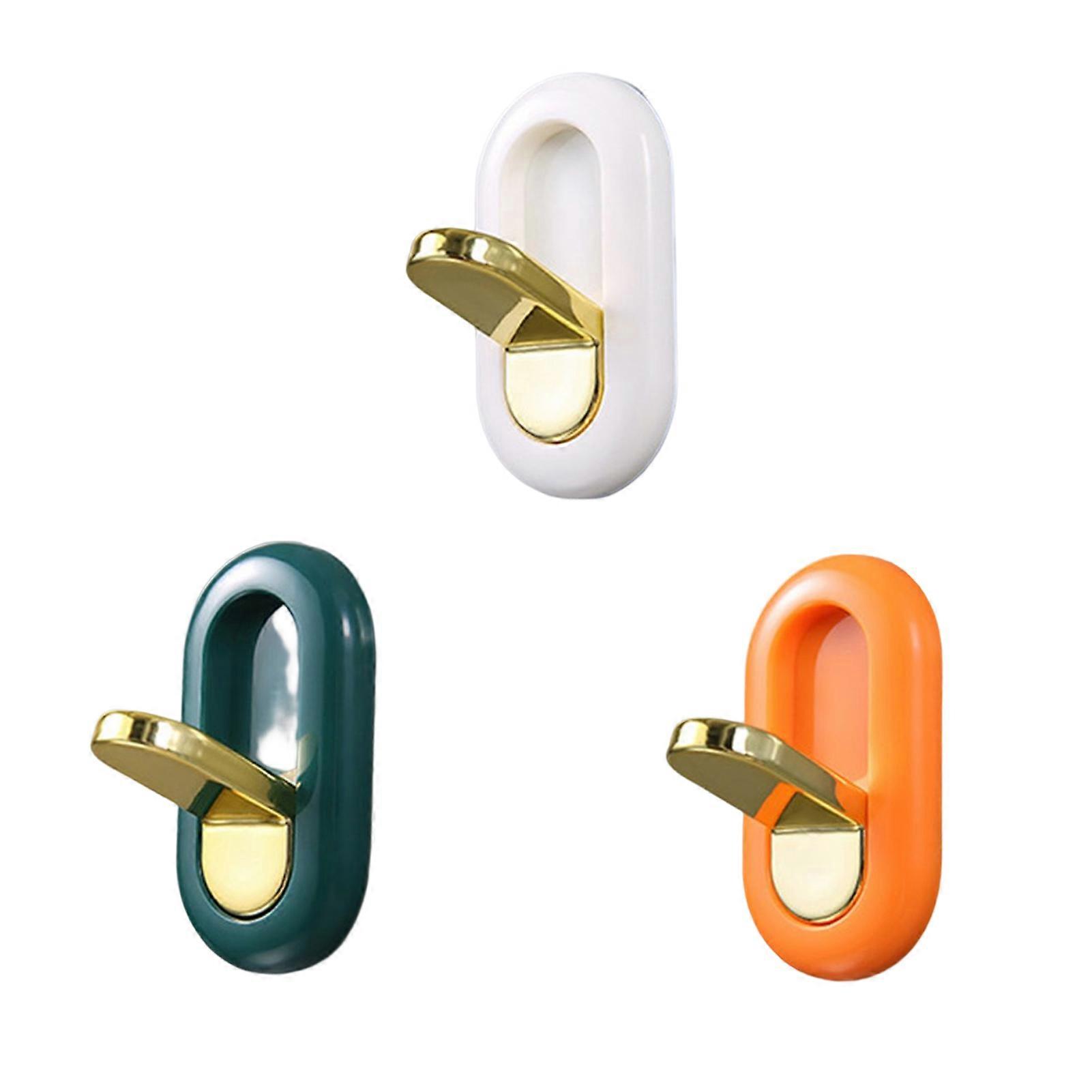 Punch-Free Bathroom Wall Hook Long-lasting Storage Hooks for Bath Towel Robes Umbrellas