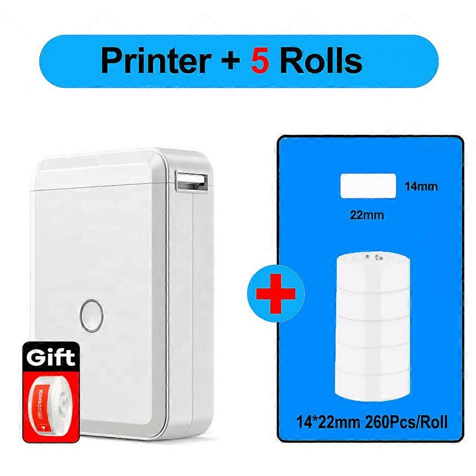 NiiMbot D110 Portable Label Maker Wireless Label Printer Tape Included Multiple Templates Available for Phone  Office Home