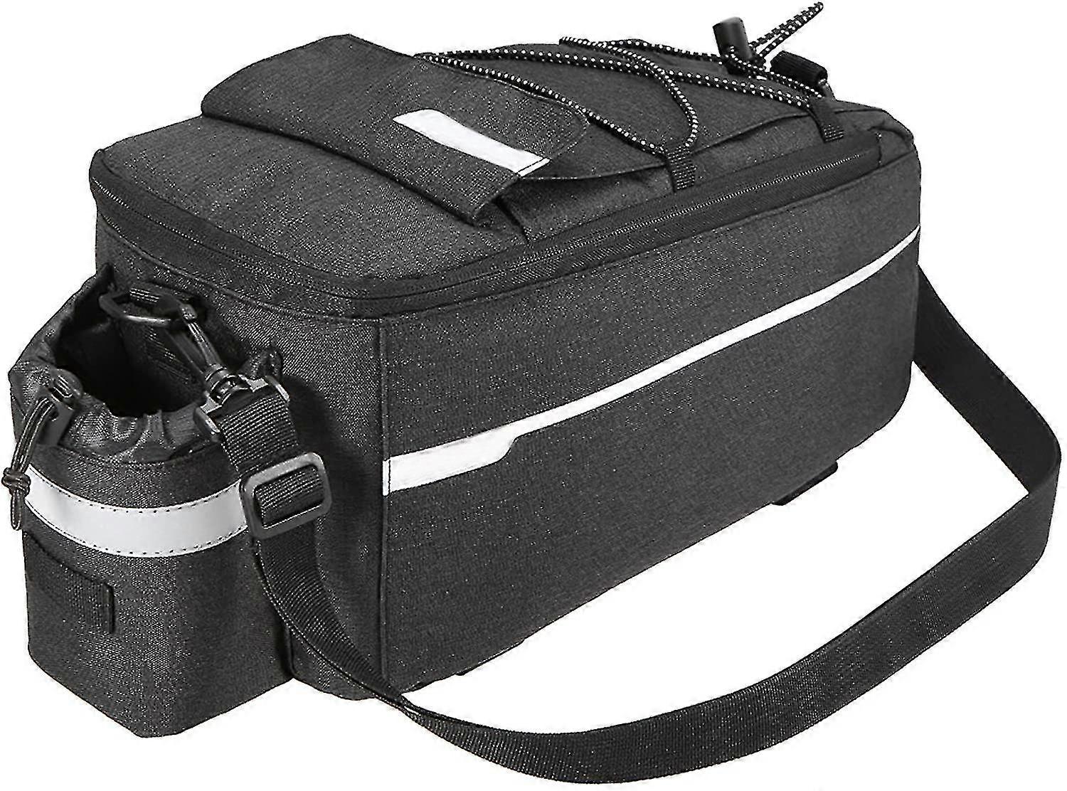 Bicycle Rear Rack Bag Insulated Trunk Cooler Bag For Cold And Warm Itemsblack