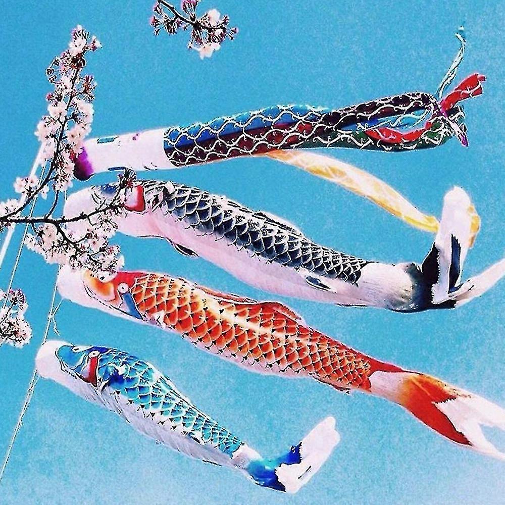 5 Pcs Japanese Carp Windsock Streamers Fish Flag Kite Japanese Carp