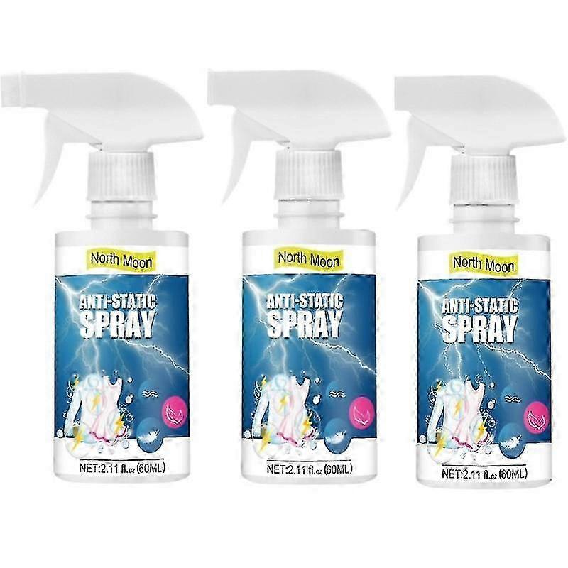 3pcs 60ml Anti Static Spray For Clothes Household Home Lasting Wrinkle Remover Spray