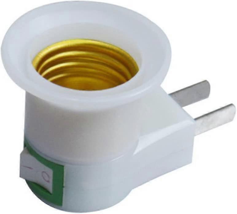 Lamp Socket Converter Eu Plug Safety Switch Lamp Holder With Power On/off Control Switch, E27 Socket Lamp Holder Lamp Holder By