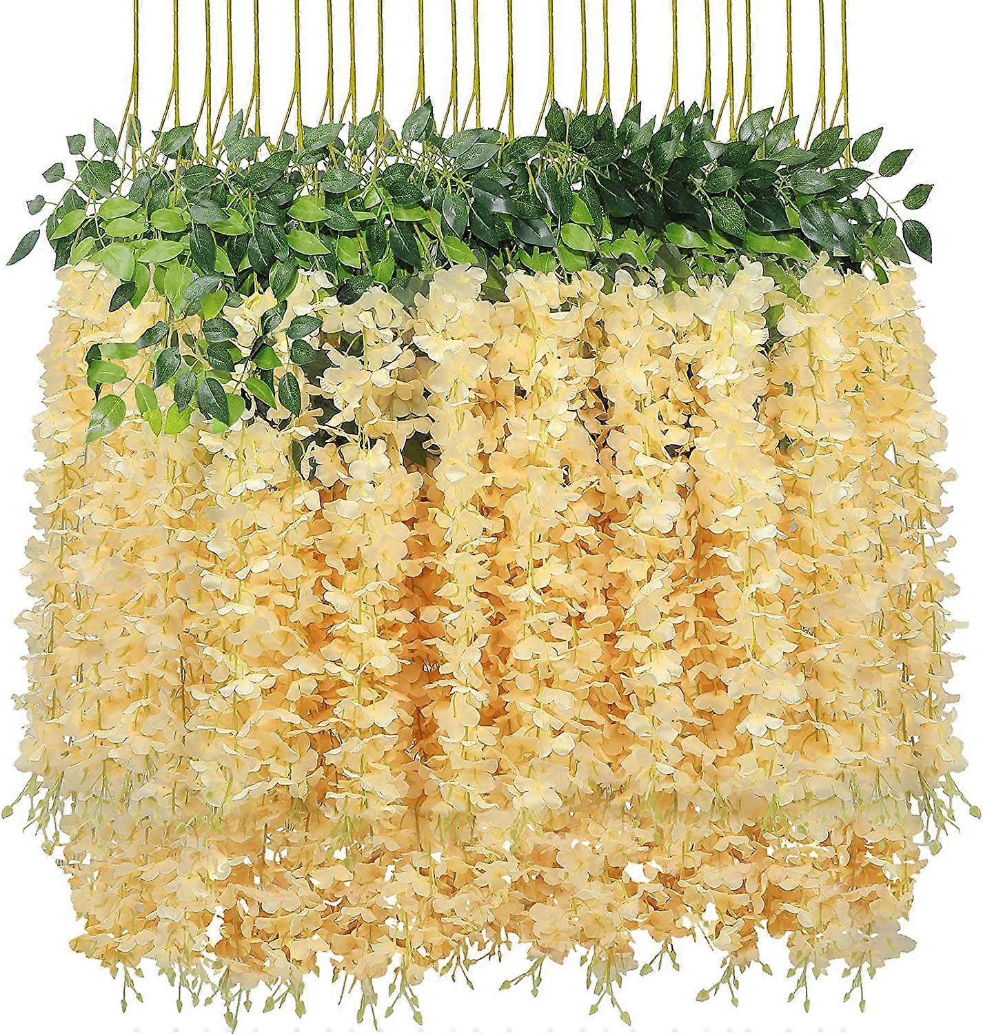 Kunstmatige Nep Blauweregen Wijnstok Rotan Opknoping Garland Zijde Bloemen String Home Party Bruiloft Dcor