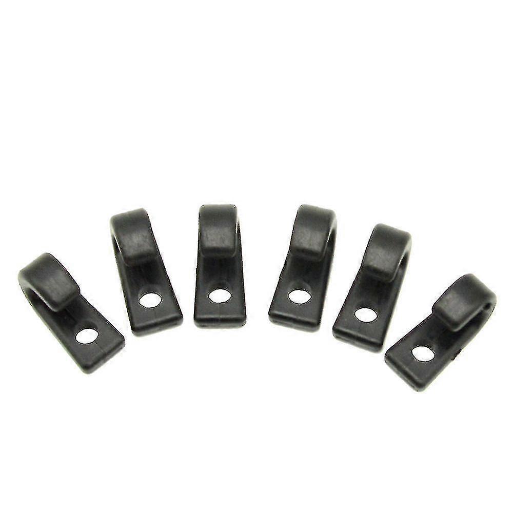 Nylon Lashing Hooks Kayak Hook Fixing Accessories Canoe Kayak Rope Dinghies(6 Pcs, Black)