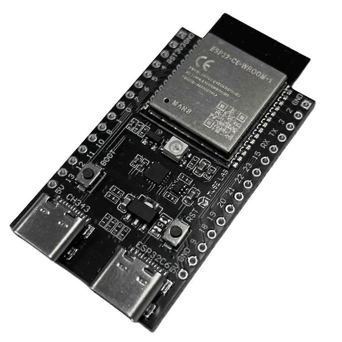 Placa de Desenvolvimento Esp32-c6-n8 Com Wi-fi6, Bluetooth5, Zigbee/thread Core, Interface USB e LED Multicolorido
