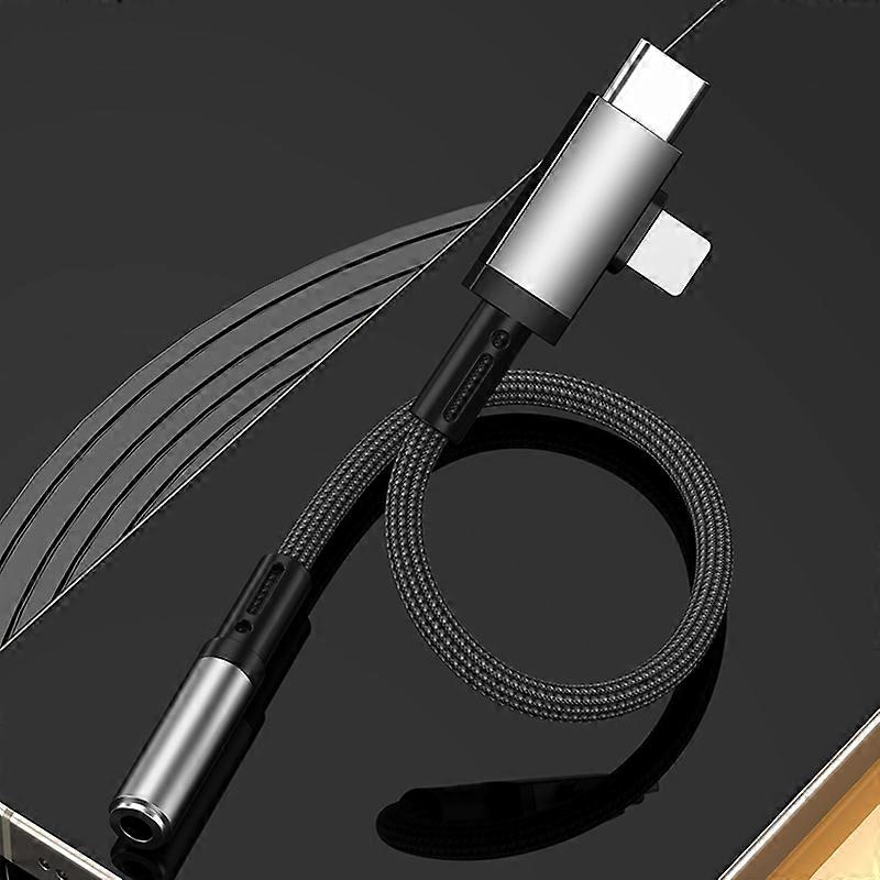 Type-C, 8 Pin to 3.5mm Audio Cable 15.6cm