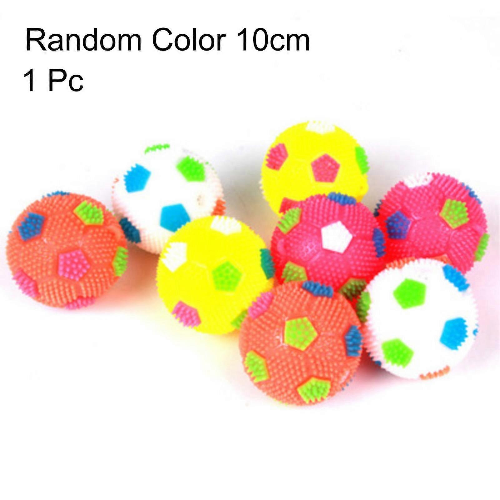 Kids LED Light Bouncy Ball Flashing Soccer Glowing Football Squeaky Sound Toy KAESI