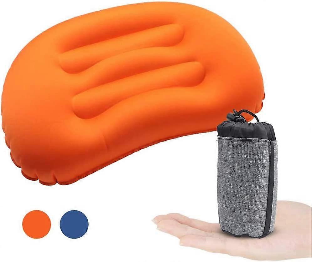Camping Accessory-Lightweight Multi-Function Inflatable Pillow(Orange)