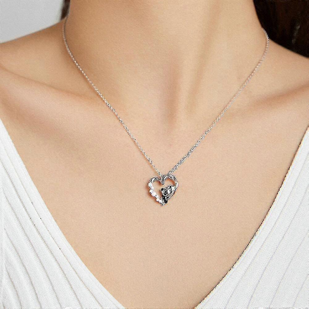 Panda Love S925 Silver Necklace, 1.7cm