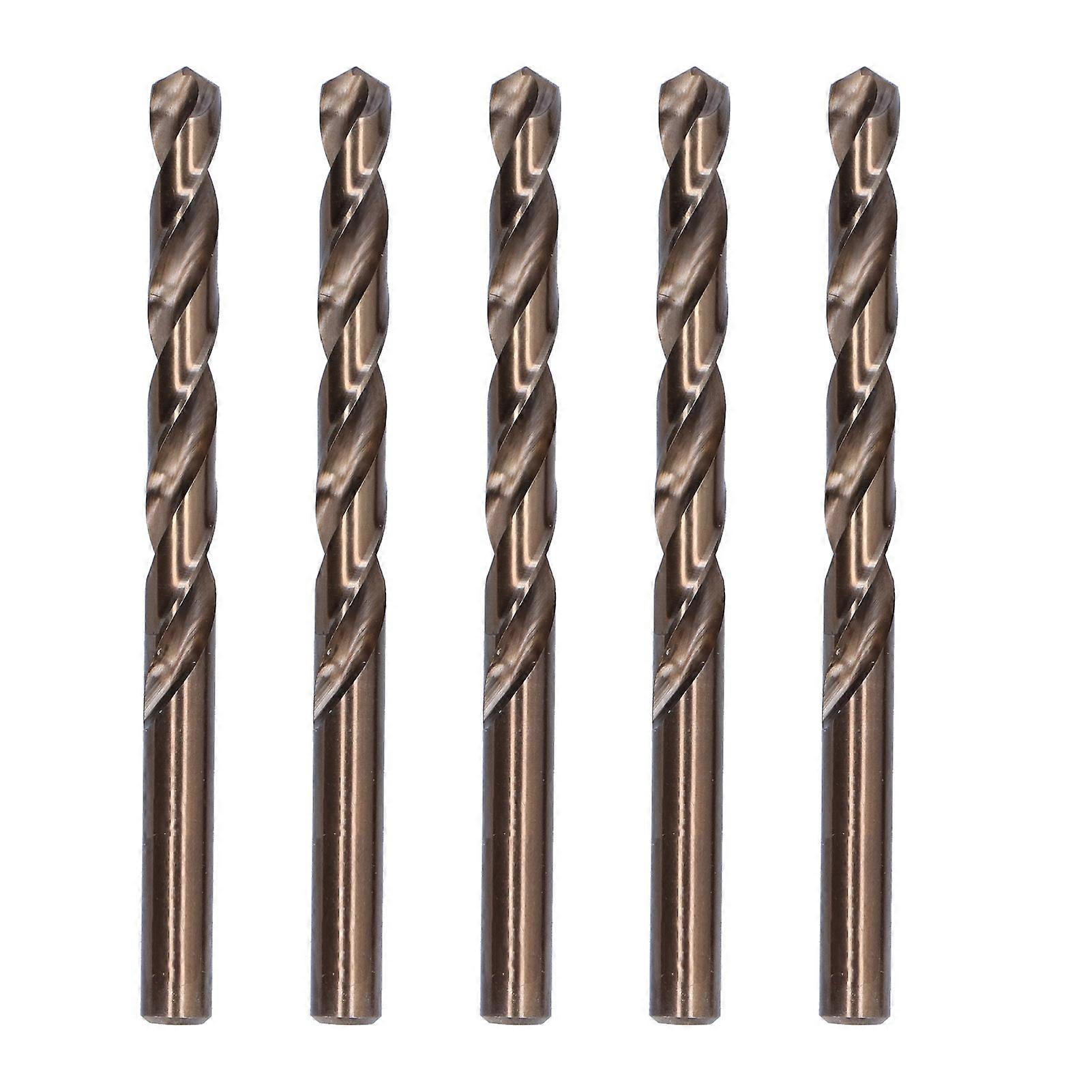 5Pcs Twist Drill Bit High Speed Steel Parallel Shank Drilling Tool Set Kit for Copper Iron10.5mm
