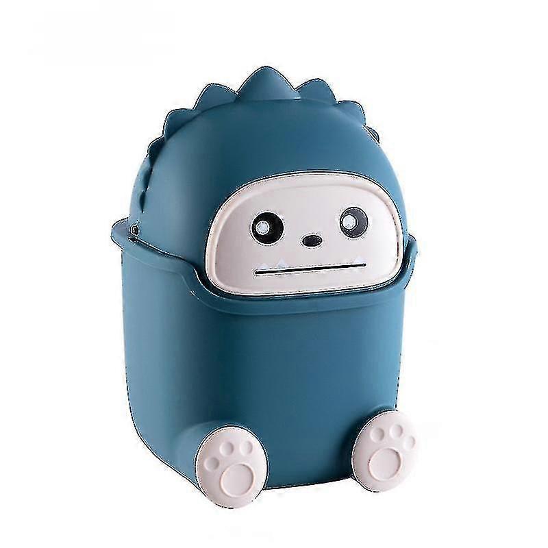 Navy Blue Cute Creative Desktop Trash Can