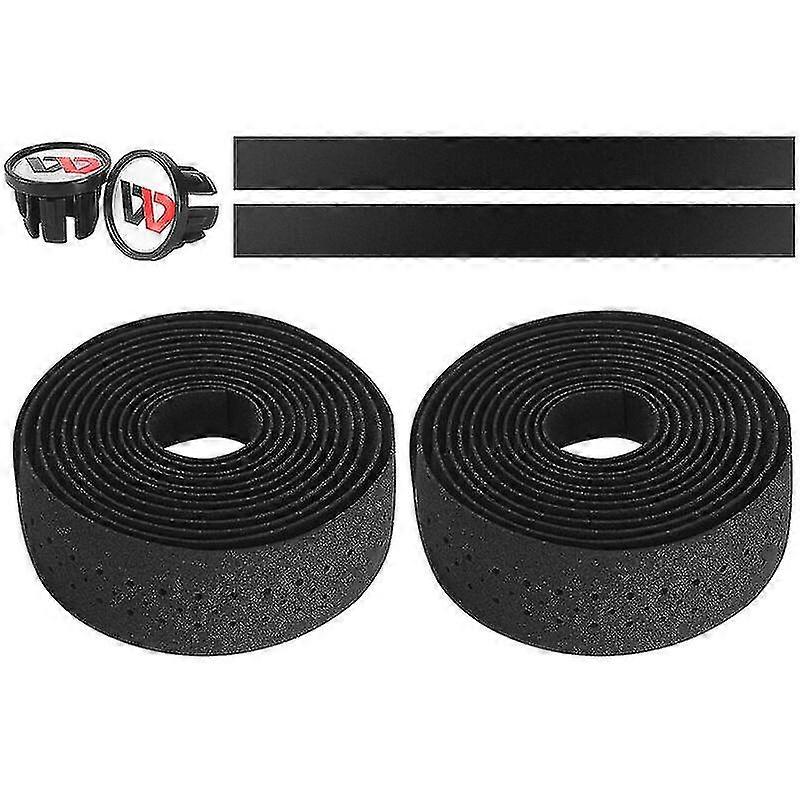Pcs West Bike Soft Cycling Handlebar Tape Eva High Elasticity Breathable Shock Absorption Handlebar Anti-slip Riding Accessories - Black - Black