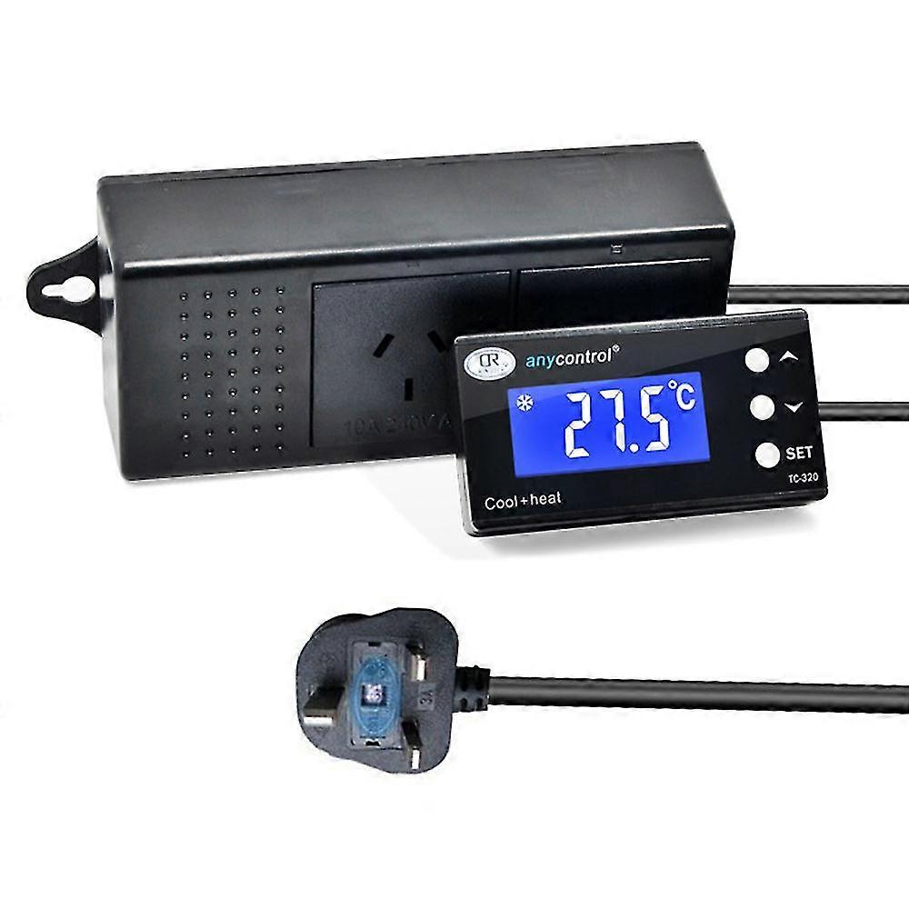 Tc-320 Digital Lcd Display Waterproof Temperature Controller Aquarium Microcomputer Thermostat With Real Time Clock Function