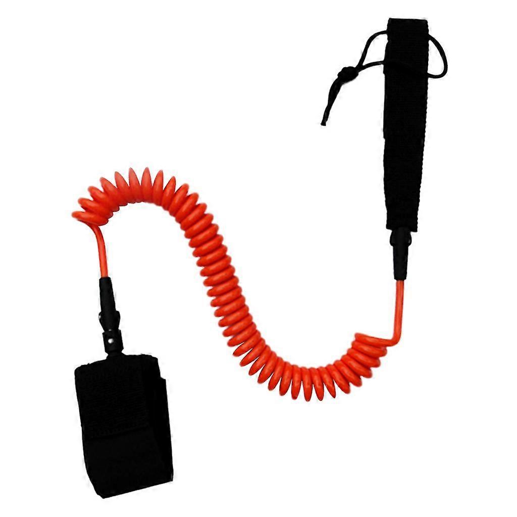 ספורט גלישה רצועת גלשן SUP מפותלת כתומה עם רצועת קרסול 8 רגל או 2.44 מטר