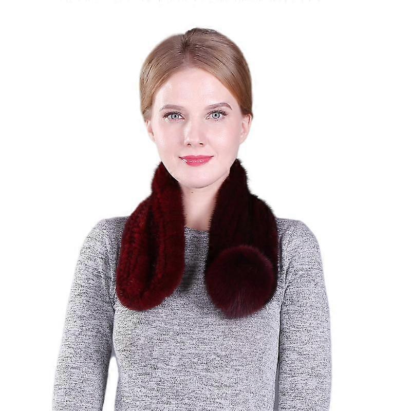 Evago Authentic Fox Fur Scarf for WomenReal Fur Mink fur Warm Soft Furry Wrap Around Loophole Scarf