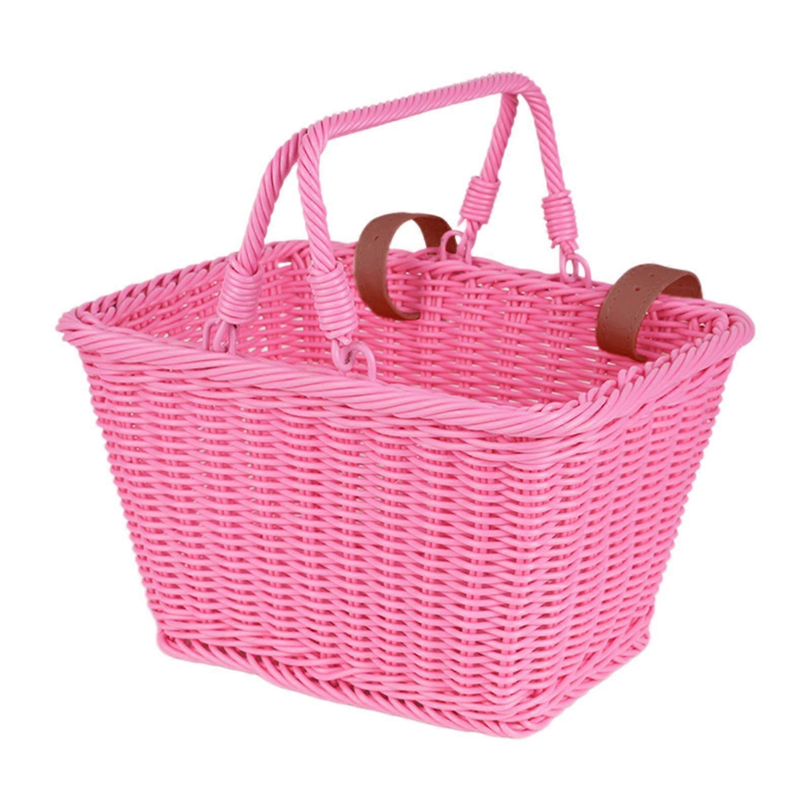 Kids Fietsmand Front Storage Multifunctionele Kinder Fietshandvat Mand Roze