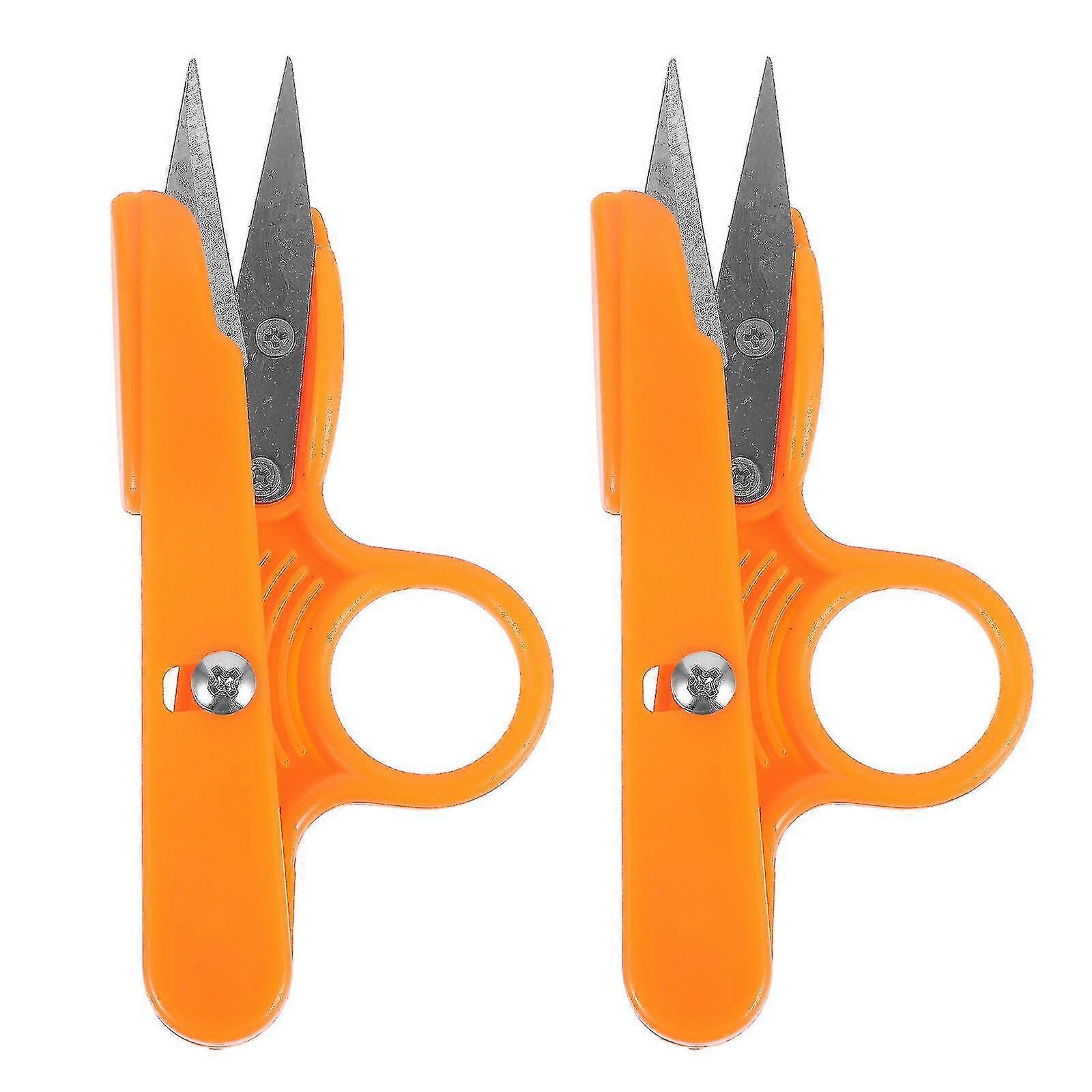 2pcs Widely-applied Small Scissors Portable Thread Scissor Versatile Thread Paper Cuttings Scissor