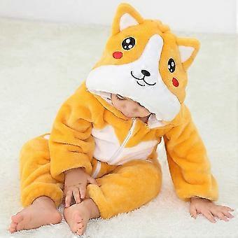 Fairy Baby Combinaison De Neige Pour Bébé - Grenouillère à Capuche Avec Pieds En Polaire, Motif Dessin Animé, Flanelle, Fermeture Éclair