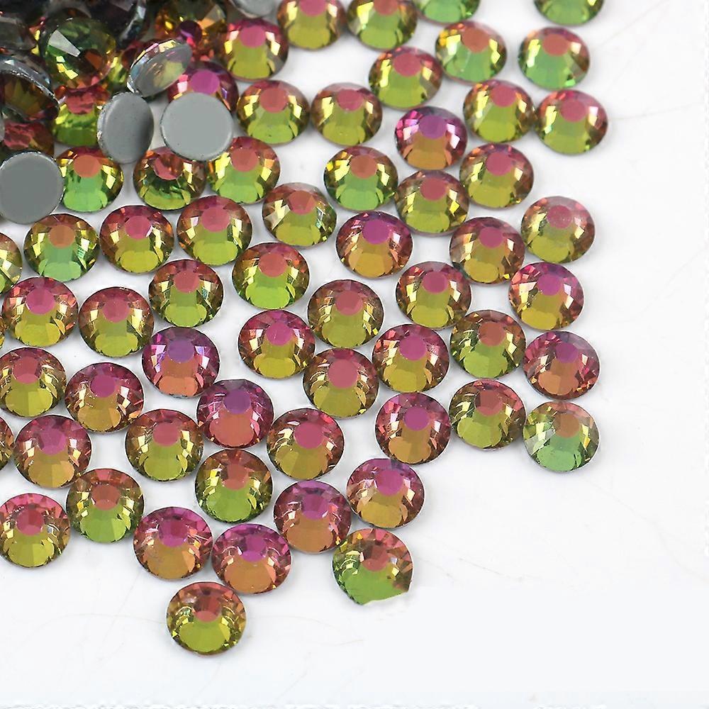 Hotfix Rhinestones Bulk for Crafts Clothes DIY Decoration, Colorful (2-6mm) 288pcs/1440pcs Flat Back Crystal Round Gems