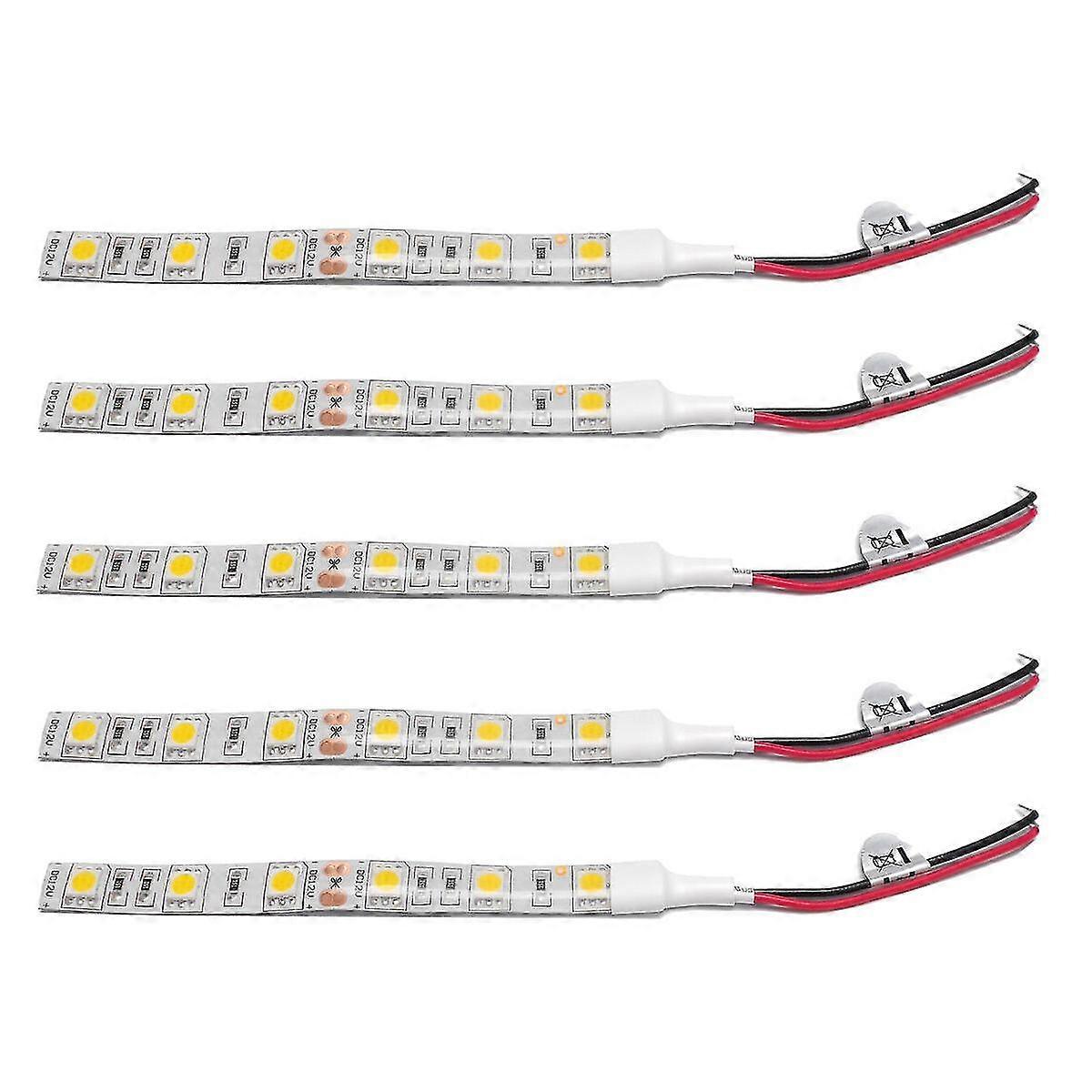 5 stuks 10cm waterdicht wit 5050 led strip verlichting dc 12v caravan boot auto