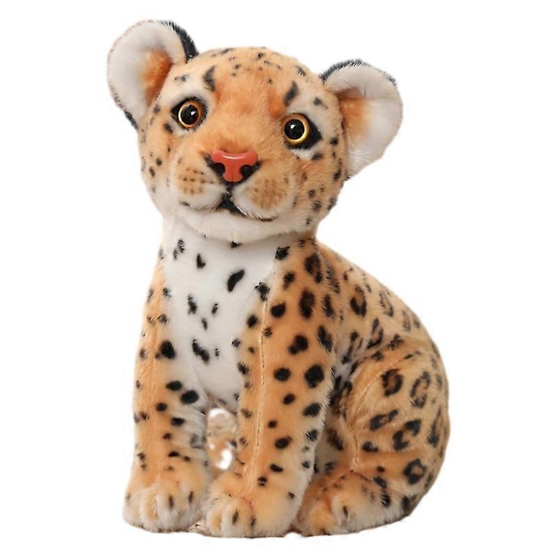 Simulering djur plyschleksak docka lejon leopard trasa docka söt docka kudde barn flicka födelsedagspresent