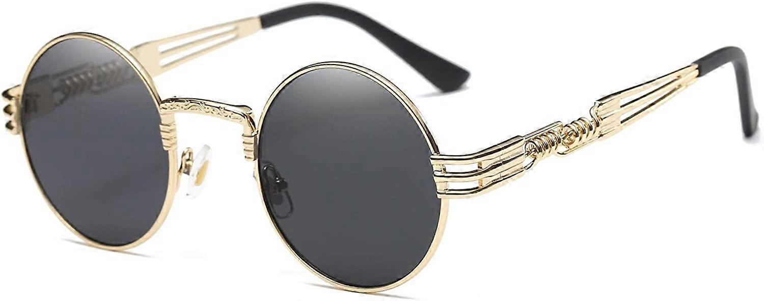 Heytea Steampunk Round Sunglasses Metal Frame Circle Shades