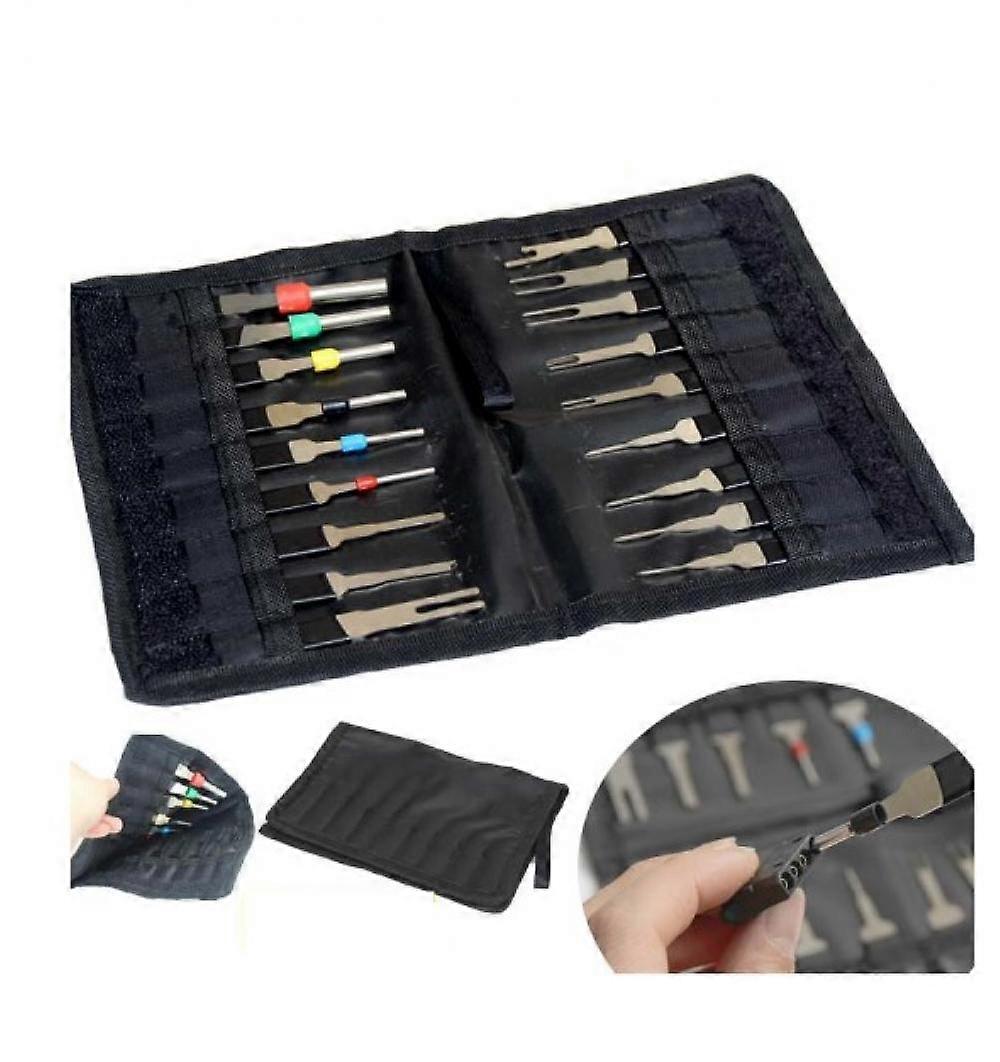 Terminal Puller - 18 Terminal Removal Tool Kit - High Hardness - No Rust - No Deformation - Car Electrical Wiring Connector Extractor Kit