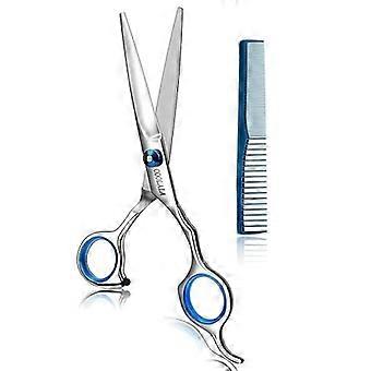 Stainless Steel Hair Cutting Scissors 6.5 Inch Hairdressing Razor Shears Professional Salon Barber Haircut Scissors, One Comb Included, Home Use for M