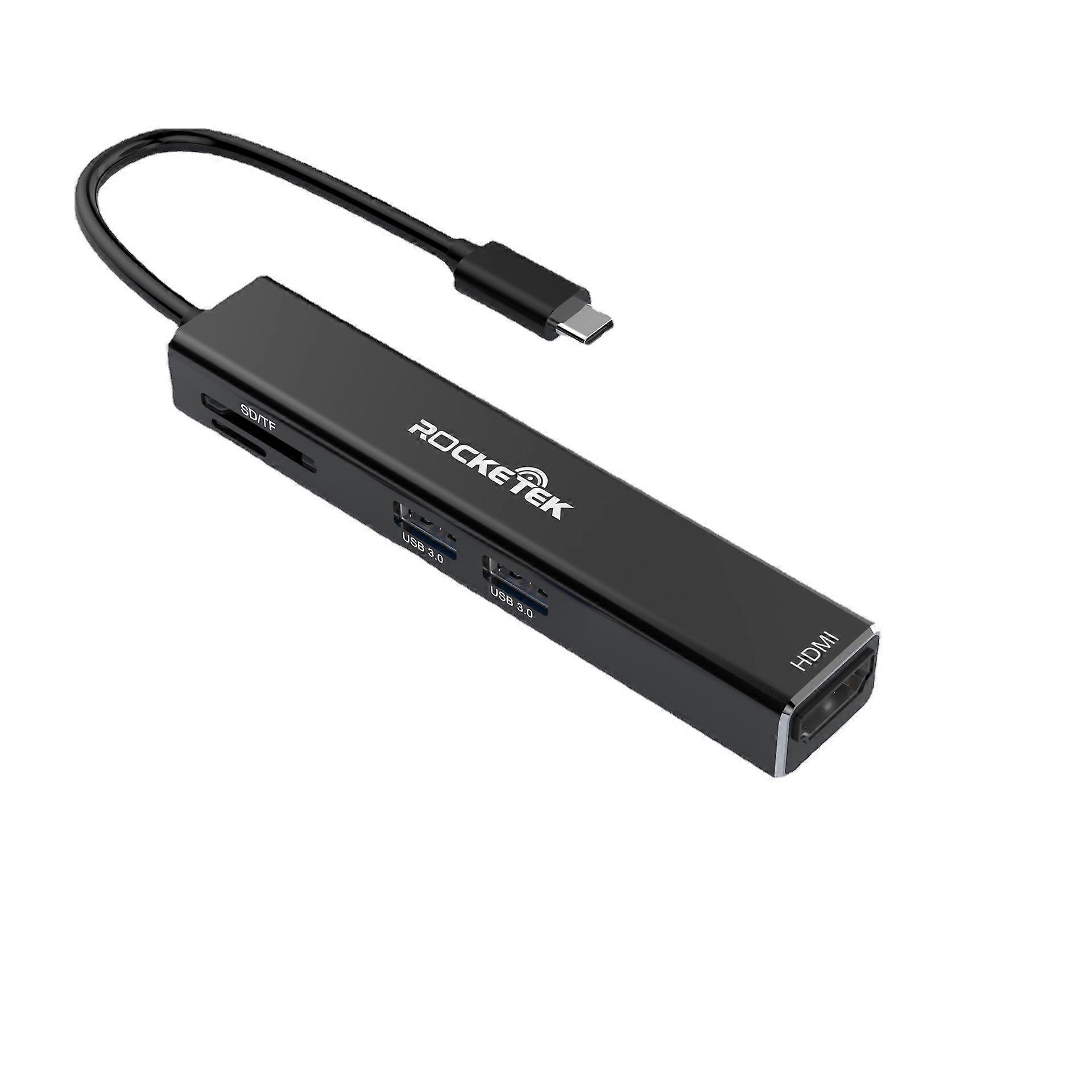Docking station di tipo c a HUB USB 3.0 con adattatore di trasmissione video HDMI 4K Lettore di schede SD / TF