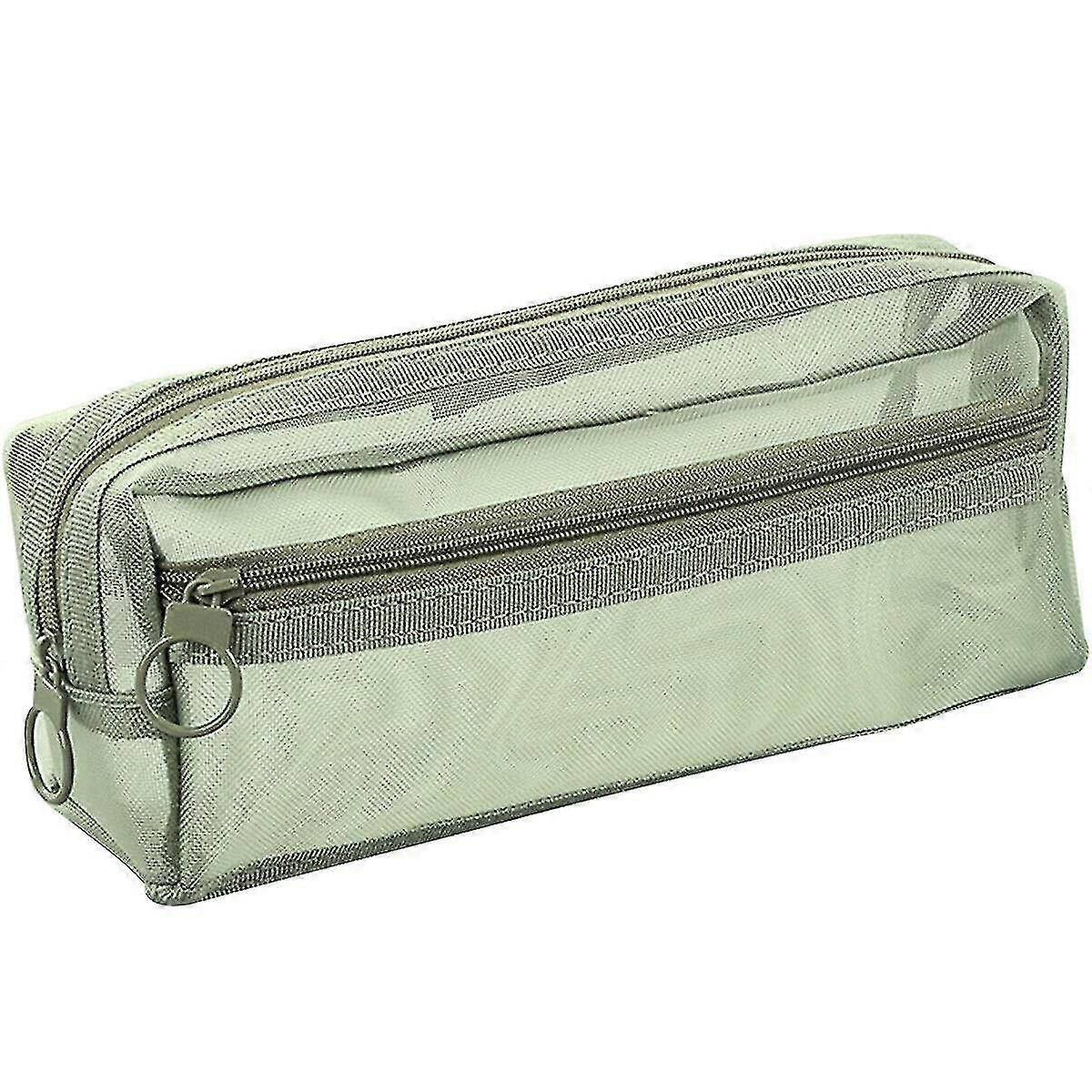 Pencil Case Mesh Bag Clear Pen Izer Box Pouch Lar 2 Layer()(1pcs)