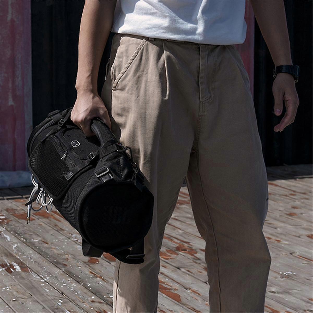 Portable Audio Storage Case Bluetooth Speaker Bag Travel Cover with Shoulder Strap for 1/2/3 Speaker,A
