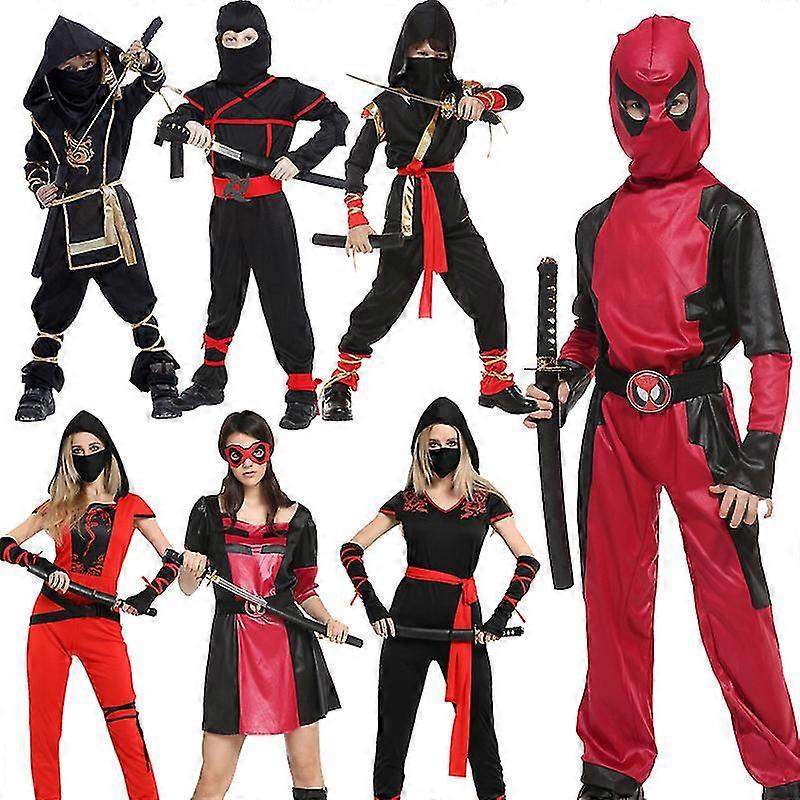 Invisible Ninja Assassin Japanese Warrior Black And Red Book Week Halloween Costume