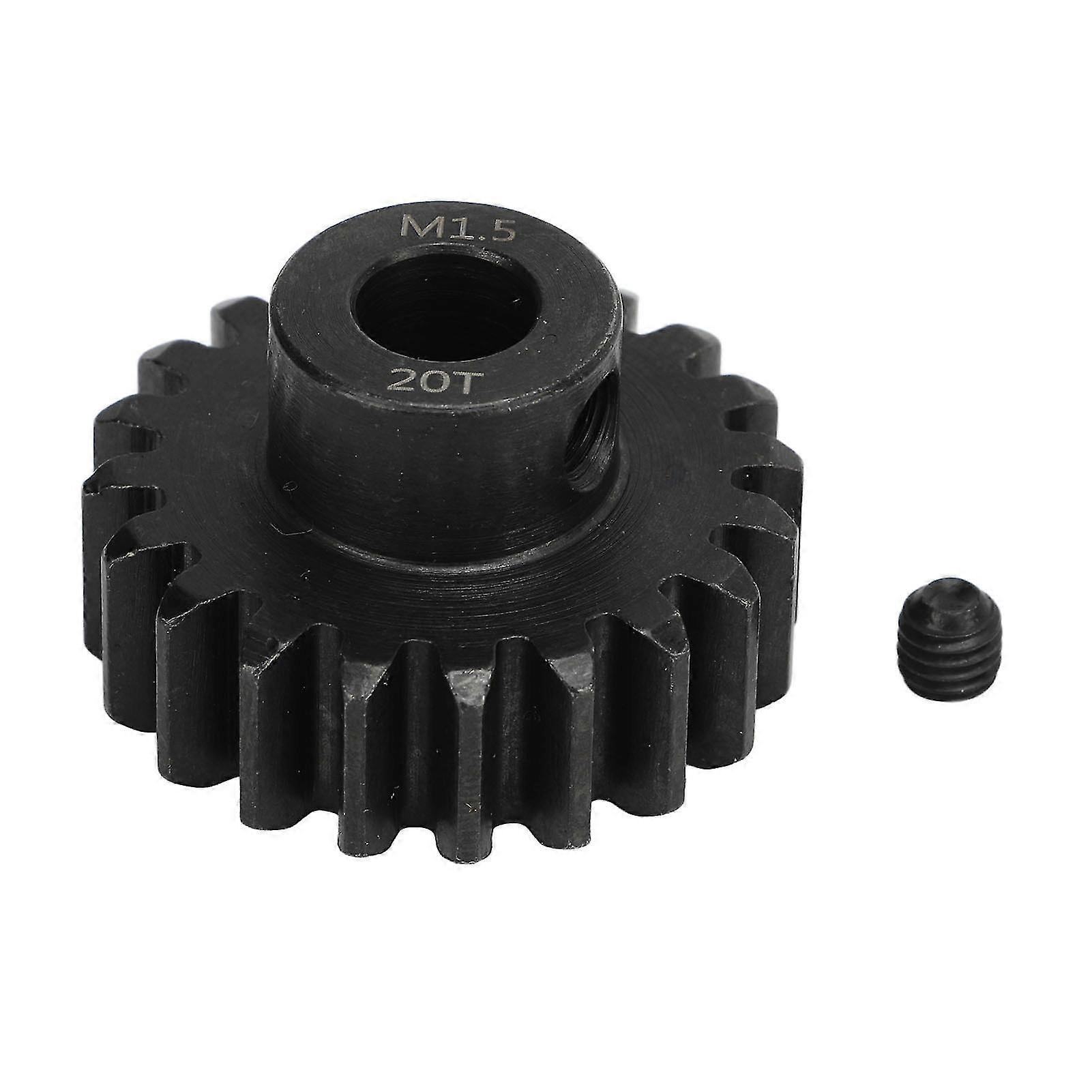 RC Car Motor Gear M1.5 20T Steel Pinion Gear with 8mm Inner Hole and M5 Set Screw