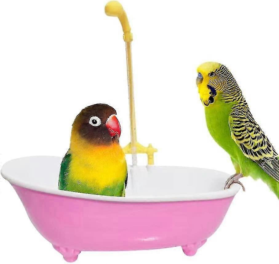 حوض استحمام الببغاء ، حوض استحمام الطيور التلقائي مع صنبور ودش ، ألعاب حمام الطيور للببغاوات الببغاء كوكاتيل كونور والطيور الصغيرة