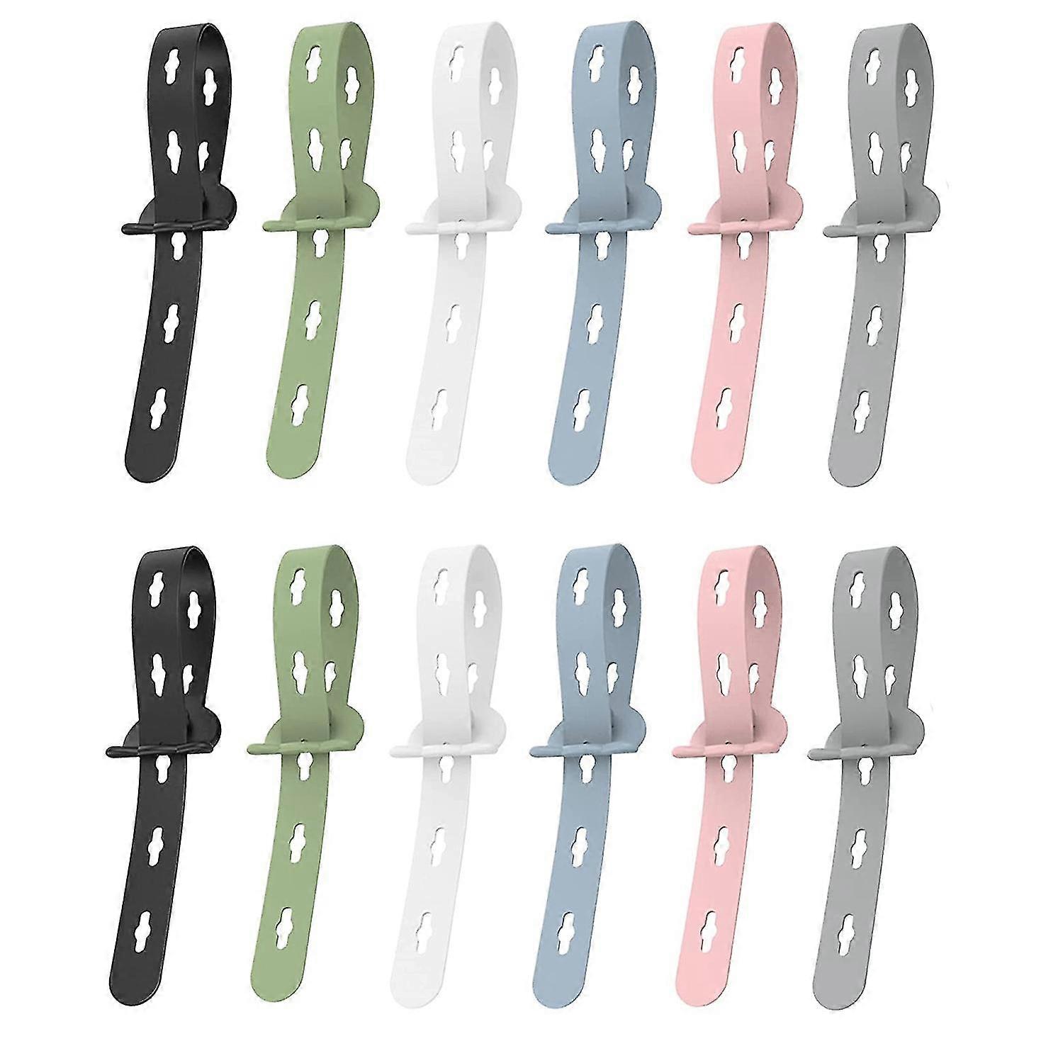 12pcs Reusable , 10x0.6inch Elastic Silicone Cord Organizer Bundling And Organizing Cable Wires
