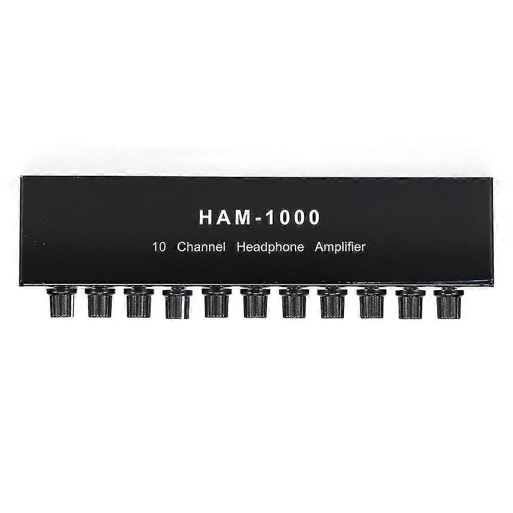 10 Channels Audio Distributor Dc12-24v Stereo Audio Amplifier Aux 3.5mm Earphone Amp For Studio Rec