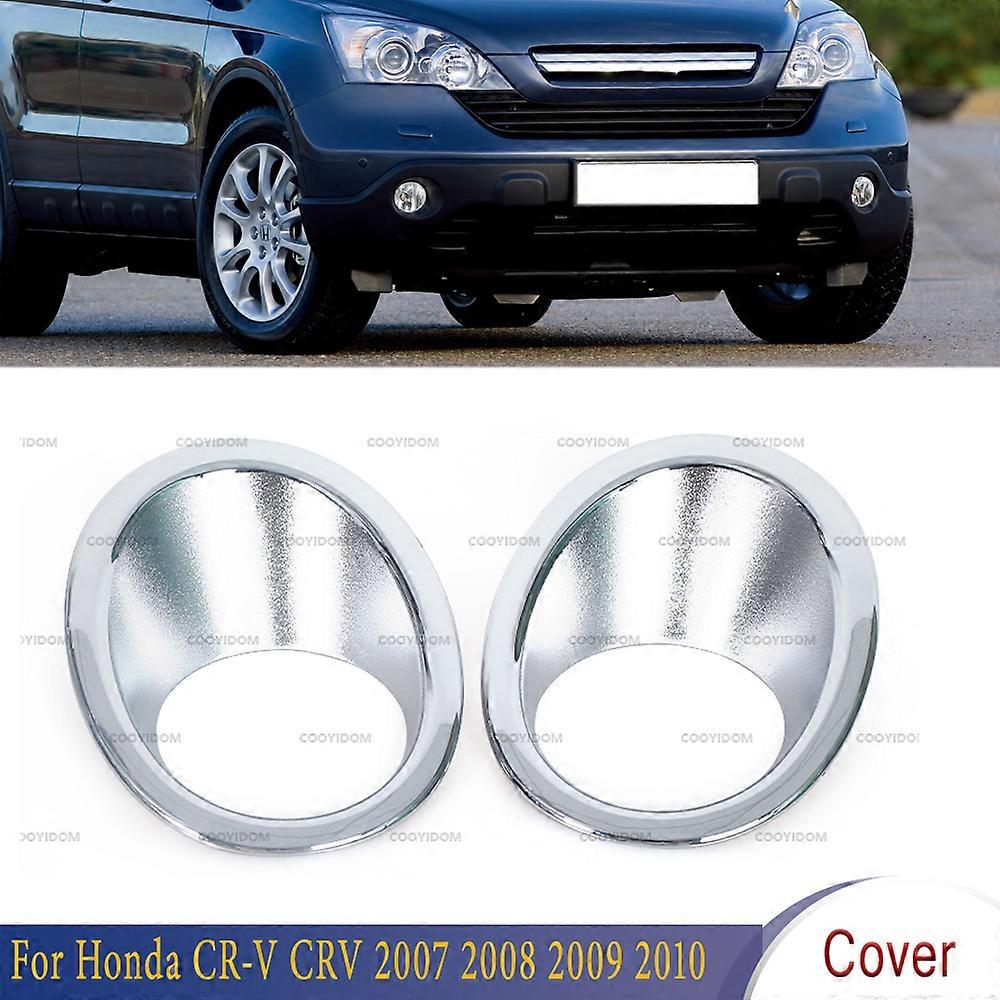 For Car 2 Pcs Fog Light Cover Front Fog Light Frame Front Fog Light Bezel Car-stying For Honda CR-V CRV 2007 2008 2009 2010