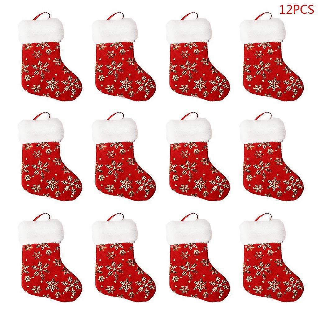 Christmas Stockings Classic Personalized Large Snowflake Stocking Decorations