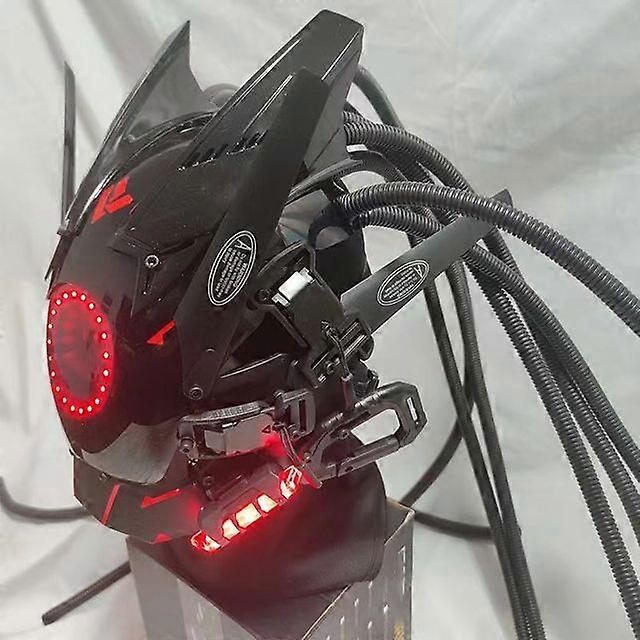 Cyberpunk LED Mask Technology Sense Cyberpunk Mask Helmet Science Fiction Helmet Mechanical Helmet Role Play
