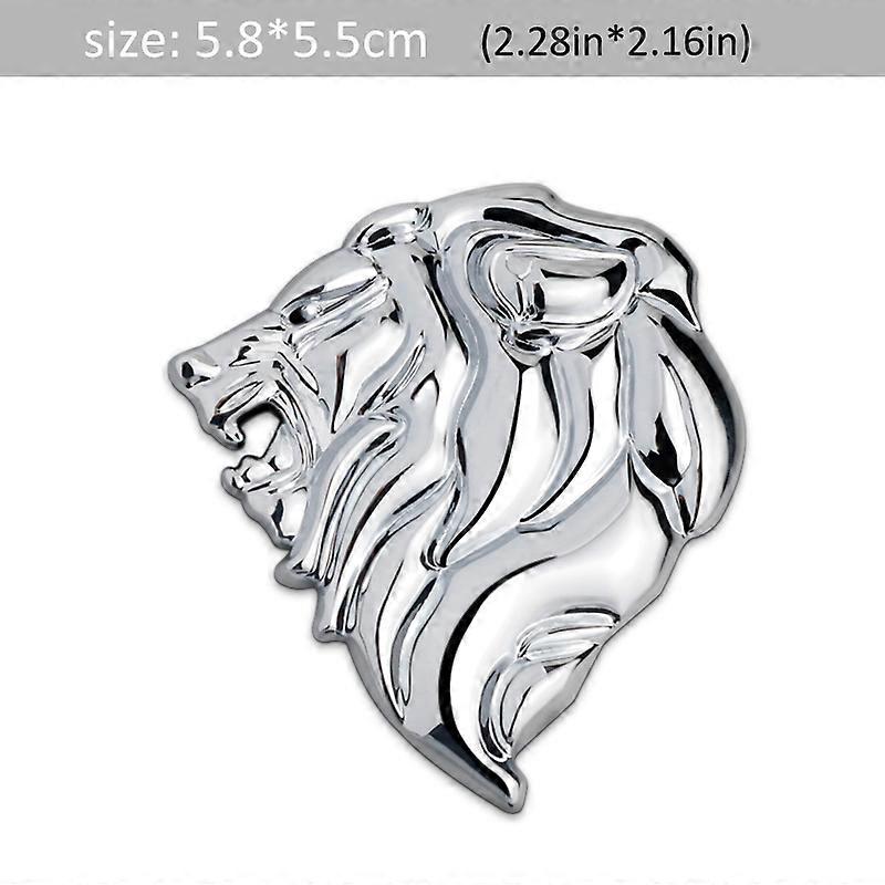 1Pcs Lion Head Badge Logo Car Sticker Reflective Decal Auto Decoration Badge Motorcycle Lion Head Emblem 3D Metal Windshield