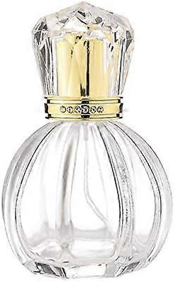 ゴールデンクリスタルキャップ付きガラス空の香水スプレーボトル50ml